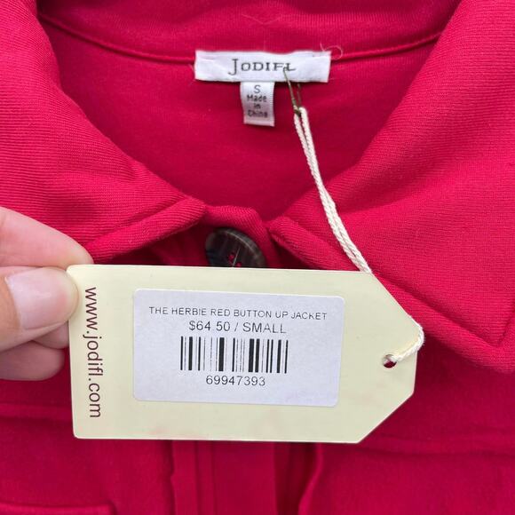 Jodifl The Herbie Red Button‎ Up Fleece Jacket - Picture 5 of 5